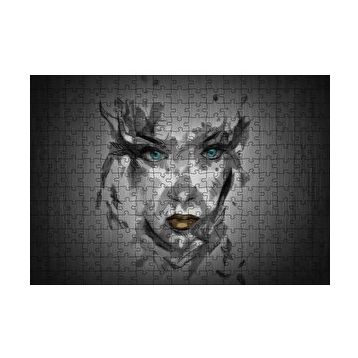 Cakapuzzle Belirsiz Boyama Tekniğiyle Kadın Yüzü 120 Parça Ahşap Puzzle