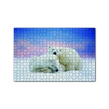 Cakapuzzle Beyaz Ayılar Kış 120 Parça Ahşap Puzzle