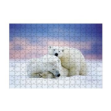 Cakapuzzle Beyaz Ayılar Kış 120 Parça Ahşap Puzzle