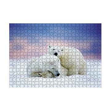 Cakapuzzle Beyaz Ayılar Kış 120 Parça Ahşap Puzzle