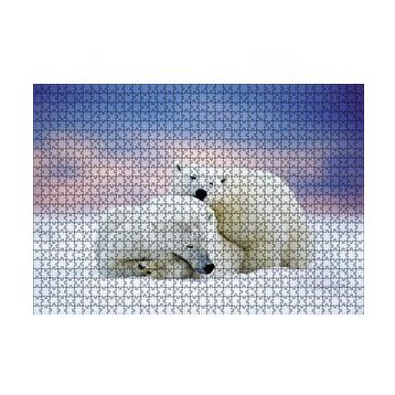 Cakapuzzle Beyaz Ayılar Kış 120 Parça Ahşap Puzzle