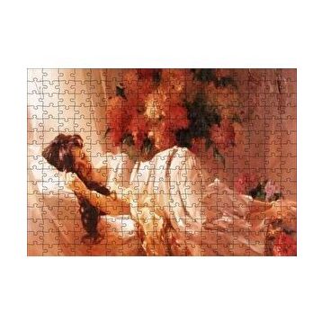 Cakapuzzle Beyaz Elbiseli Uyuyan Kadın 120 Parça Ahşap Puzzle