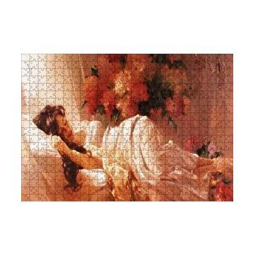 Cakapuzzle Beyaz Elbiseli Uyuyan Kadın 120 Parça Ahşap Puzzle