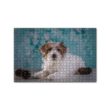 Cakapuzzle Beyaz Kahverengi Tüylü Terrier 120 Parça Ahşap Puzzle