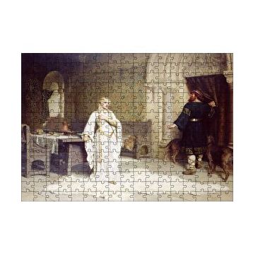 Cakapuzzle Beyaz Kıyafetli Lady Godiva 120 Parça Ahşap Puzzle