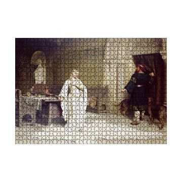 Cakapuzzle Beyaz Kıyafetli Lady Godiva 120 Parça Ahşap Puzzle