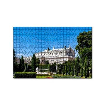 Cakapuzzle Beyaz Malikane ve Bahçesi 120 Parça Ahşap Puzzle