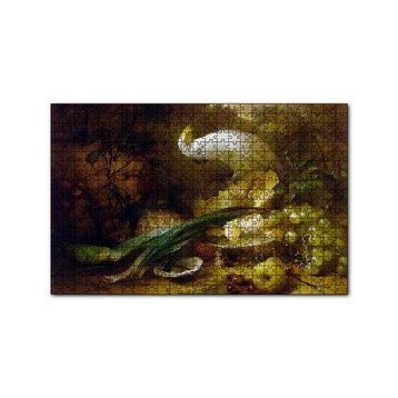 Cakapuzzle Beyaz Papağan ve Taze Meyveler 120 Parça Ahşap Puzzle