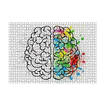 Cakapuzzle Beyin Kıvrımları Sanat ve Bilim 120 Parça Ahşap Puzzle