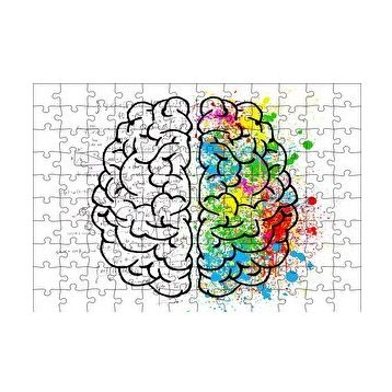 Cakapuzzle Beyin Kıvrımları Sanat ve Bilim 120 Parça Ahşap Puzzle