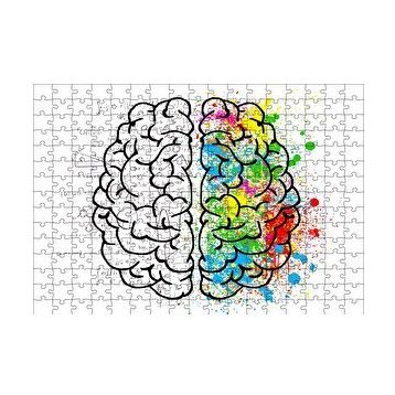 Cakapuzzle Beyin Kıvrımları Sanat ve Bilim 120 Parça Ahşap Puzzle