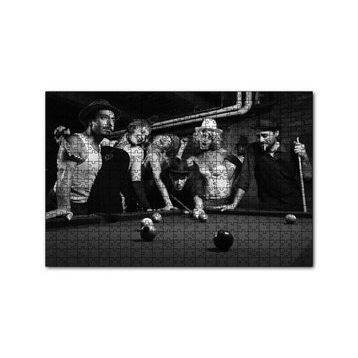 Cakapuzzle Bilardo Oyuncuları Nostalji 120 Parça Ahşap Puzzle