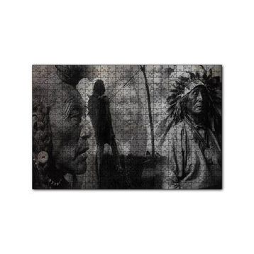 Cakapuzzle Bilge Kızılderililer Siyah Beyaz 120 Parça Ahşap Puzzle