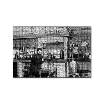 Cakapuzzle Bilim Adamı Eski Laboratuvar Deneyi 120 Parça Ahşap Puzzle