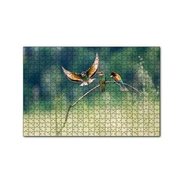 Cakapuzzle Bir Dalda Renkli Kuşlar 120 Parça Ahşap Puzzle