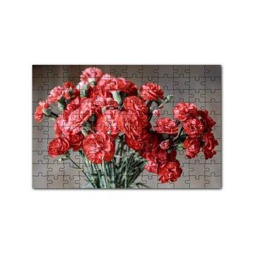 Cakapuzzle Bir Demet Kırmızı Yabani Karanfil 120 Parça Ahşap Puzzle