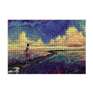 Cakapuzzle Bisikletli Çocuk 120 Parça Ahşap Puzzle