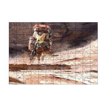 Cakapuzzle Bisikletli Gezgin Tilki 120 Parça Ahşap Puzzle