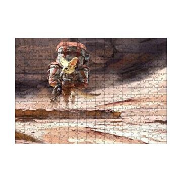 Cakapuzzle Bisikletli Gezgin Tilki 120 Parça Ahşap Puzzle