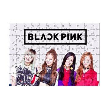 Cakapuzzle Black Pink Grup Logolu 120 Parça Ahşap Puzzle