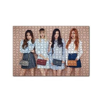 Cakapuzzle Black Pink Kore Pop Hanım Hanımcık 120 Parça Ahşap Puzzle