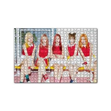 Cakapuzzle Black Pink Kore Pop Kırmızı Beyaz Lacoste 120 Parça Ahşap Puzzle