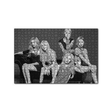 Cakapuzzle Black Pink Kore Pop Siyah Beyaz 120 Parça Ahşap Puzzle