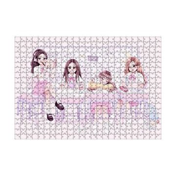 Cakapuzzle Black Pink Pop Grubu Üyeleri Çocuksu Çizim 120 Parça Ahşap Puzzle