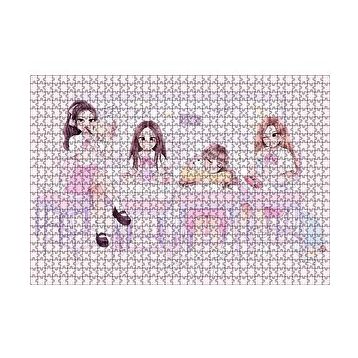 Cakapuzzle Black Pink Pop Grubu Üyeleri Çocuksu Çizim 120 Parça Ahşap Puzzle