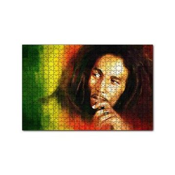 Cakapuzzle Bob Marley Renkli Portre Çizim 120 Parça Ahşap Puzzle