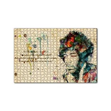 Cakapuzzle Bob Marley Suluboya Modifiye 120 Parça Ahşap Puzzle