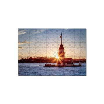 Cakapuzzle Boğaz Kız Kulesi ve Günbatımı 120 Parça Ahşap Puzzle