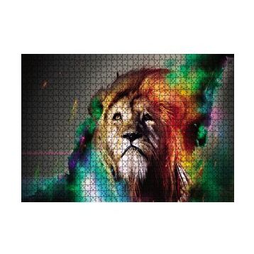 Cakapuzzle Boyalı Aslan 120 Parça Ahşap Puzzle