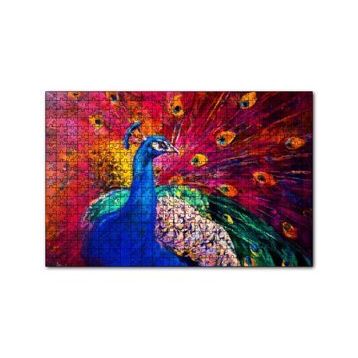 Cakapuzzle Boyama Tavus Kuşu Görseli 120 Parça Ahşap Puzzle