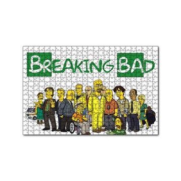 Cakapuzzle Breaking Bad Simpsons Stili Karikatürize 120 Parça Ahşap Puzzle