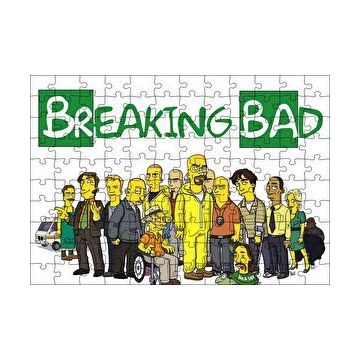 Cakapuzzle Breaking Bad Simpsons Stili Karikatürize 120 Parça Ahşap Puzzle