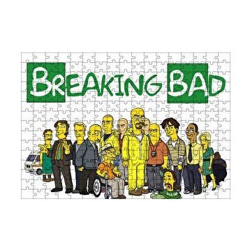 Cakapuzzle Breaking Bad Simpsons Stili Karikatürize 120 Parça Ahşap Puzzle