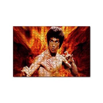 Cakapuzzle Bruce Lee Kungfu Alevler Arasında 120 Parça Ahşap Puzzle