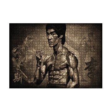 Cakapuzzle Bruce Lee Kungfu Teknikleri 120 Parça Ahşap Puzzle