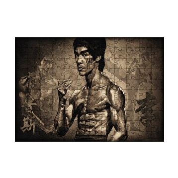 Cakapuzzle Bruce Lee Kungfu Teknikleri 120 Parça Ahşap Puzzle