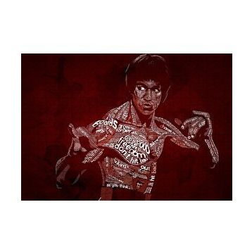 Cakapuzzle Bruce Lee ve Sözleri Çizim 120 Parça Ahşap Puzzle