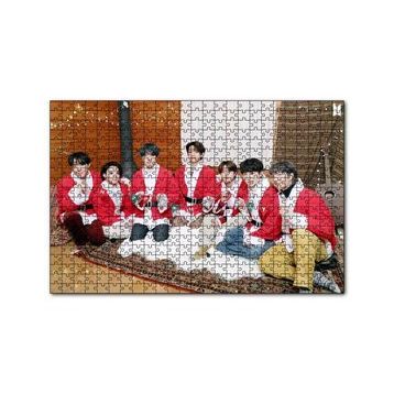 Cakapuzzle BTS Grubu Mutlu Noeller Görseli 120 Parça Ahşap Puzzle