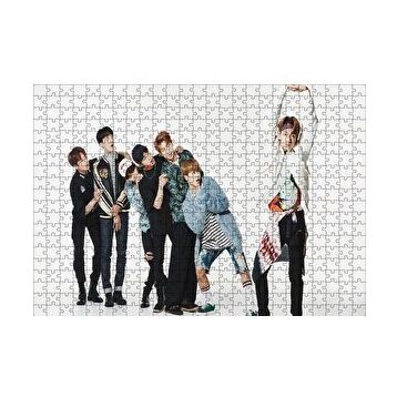 Cakapuzzle BTS Kore Pop Grup Üyesine Şaşırıyorlar 120 Parça Ahşap Puzzle