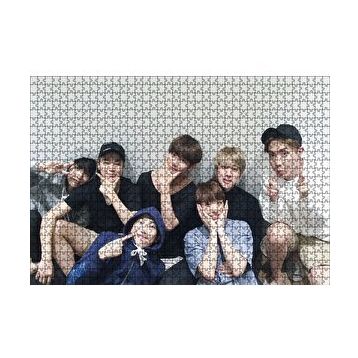 Cakapuzzle BTS Kore Pop Gülümseyen Yüzler 120 Parça Ahşap Puzzle