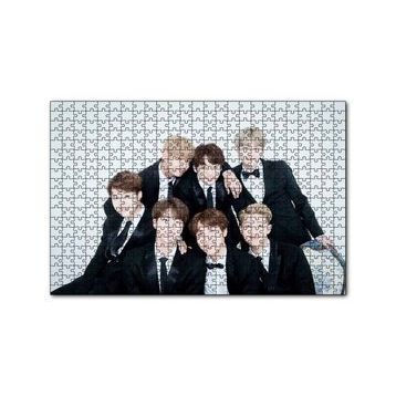 Cakapuzzle BTS Kore Pop Siyah Takım Elbiseli 120 Parça Ahşap Puzzle