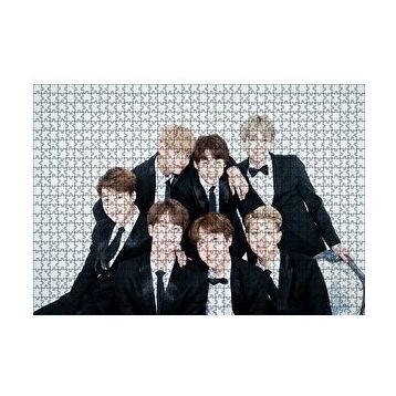 Cakapuzzle BTS Kore Pop Siyah Takım Elbiseli 120 Parça Ahşap Puzzle