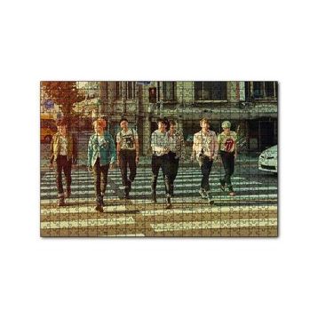 Cakapuzzle BTS Kore Pop Yaya Geçidinde 120 Parça Ahşap Puzzle