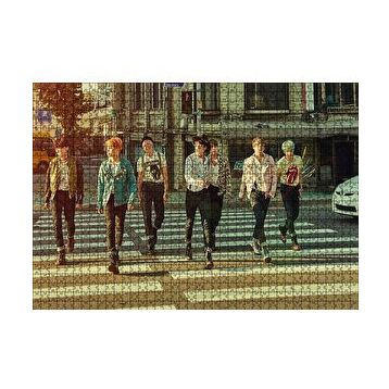 Cakapuzzle BTS Kore Pop Yaya Geçidinde 120 Parça Ahşap Puzzle