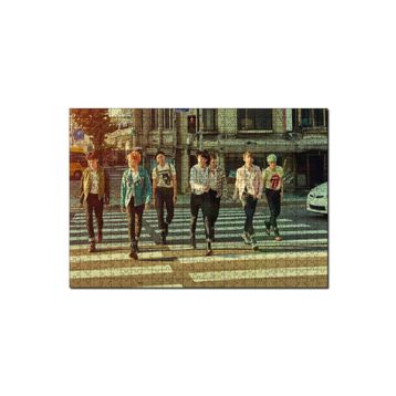 Cakapuzzle Bts Kore Pop Yaya Geçidinde Mdf 1000 Parça Puzzle