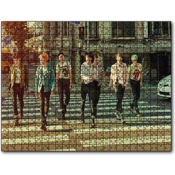 Cakapuzzle Bts Kore Pop Yaya Geçidinde Mdf 1000 Parça Puzzle